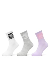 Zestaw 3 par wysokich skarpet damskich Juicy Couture. Wzór: kolorowy