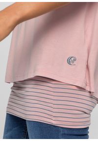 bonprix - Długi T-shirt z miękkiej mieszanki wiskozy. Kolor: różowy. Materiał: wiskoza. Długość rękawa: krótki rękaw. Długość: długie #2
