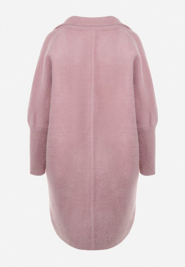 Born2be - Różowy Płaszcz z Bawełną Oversize Klepheia. Okazja: na co dzień. Kolor: różowy. Materiał: bawełna. Wzór: jednolity. Styl: casual