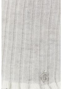 Guess sweter z domieszką jedwabiu damski kolor biały lekki. Kolor: biały. Materiał: jedwab. Długość rękawa: raglanowy rękaw #4