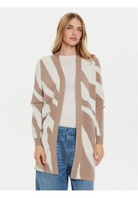 Vero Moda Kardigan Nancy 10310777 Beżowy Loose Fit. Kolor: beżowy. Materiał: syntetyk, wiskoza