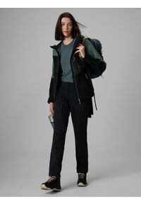 4f - 4F Spodnie trekkingowe softshell membrana 8000 damskie - czarne XXL. Kolor: czarny. Materiał: softshell. Sezon: lato. Sport: turystyka piesza #1