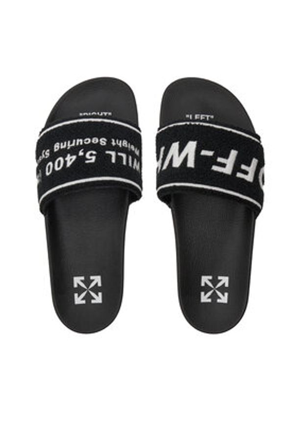 OFF-WHITE - Off-White Klapki OMIC001S22MAT0031001 Czarny. Kolor: czarny. Materiał: materiał