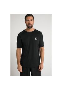 JAY-PI - Męska Koszulka funkcyjna FLEXNAMIC® fitness rękaw 1/2 QuickDry. Kolekcja: plus size. Kolor: czarny. Materiał: elastan, poliester, materiał. Sport: fitness
