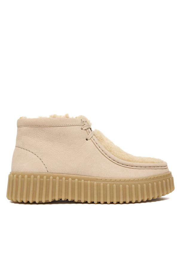 Clarks Trzewiki Torhill Moss 26182914 Beżowy. Kolor: beżowy. Materiał: zamsz, skóra