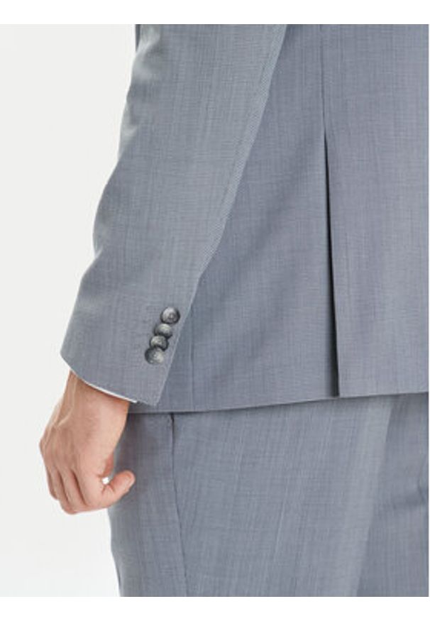 BOSS Garnitur H-Huge 50546087 Szary Slim Fit. Kolor: szary. Materiał: wełna, syntetyk