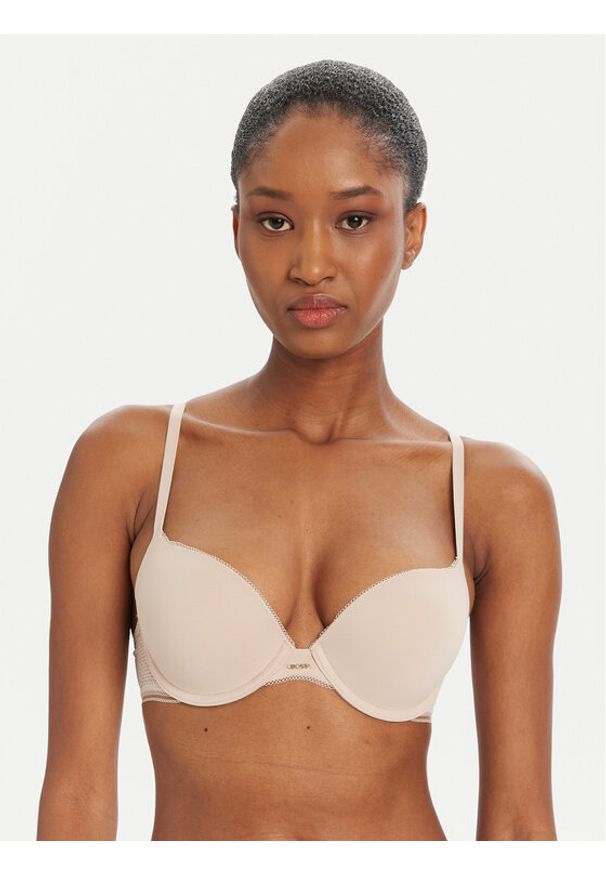 BOSS Biustonosz push-up 50545346 Beżowy. Kolor: beżowy. Materiał: syntetyk. Rodzaj stanika: push-up