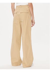 Tommy Jeans Spodnie materiałowe Claire DW0DW17314 Beżowy Wide Leg. Kolor: beżowy. Materiał: bawełna