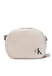 Calvin Klein Torebka Sleek Camera Bag20 Solid K60K610089 Biały. Kolor: biały. Materiał: skórzane #1