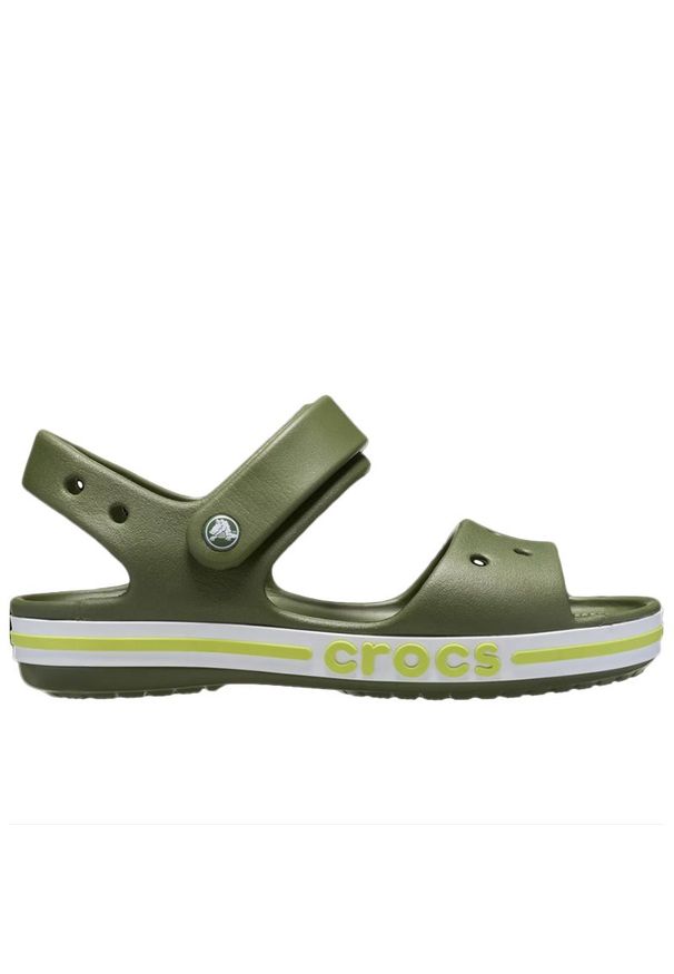 Sandały Crocs Bayaband Sandal 211054-309 - zielone. Kolor: zielony. Materiał: materiał. Styl: sportowy