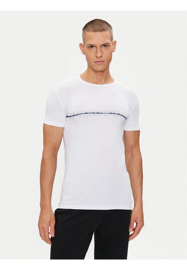 Emporio Armani Underwear T-Shirt 111035 4R729 00010 Biały Slim Fit. Kolor: biały. Materiał: bawełna