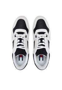 Tommy Jeans Sneakersy Tjm Retro Basket Cupsole Tumble EM0EM01513 Biały. Kolor: biały. Materiał: skóra #4