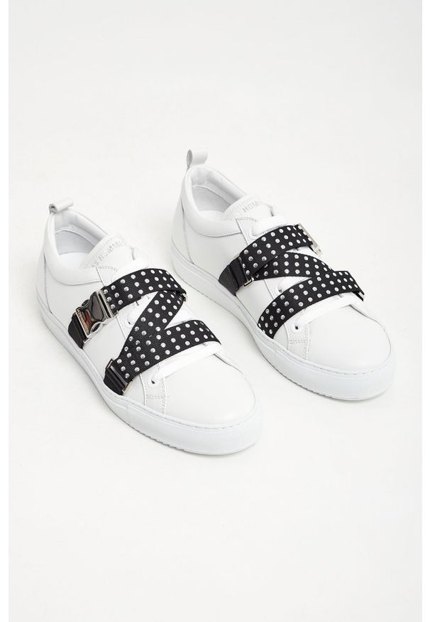 Les Hommes - Sneakersy LES HOMMES. Zapięcie: klamry. Wzór: nadruk