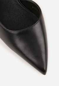 Born2be - Czarne Szpilki Vices o Klasycznym Fasonie ze Skórzaną Wkładką Jalinea. Okazja: na spacer, na co dzień, na ślub cywilny, na wesele, na imprezę. Kolor: czarny. Materiał: skóra. Wzór: nadruk. Obcas: na szpilce. Styl: klasyczny. Wysokość obcasa: średni #4