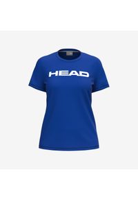Head - Koszulka z krótkim rękawem damska CLUB BASIC. Kolor: niebieski. Materiał: jersey, poliester, materiał, bawełna. Długość rękawa: krótki rękaw. Długość: krótkie
