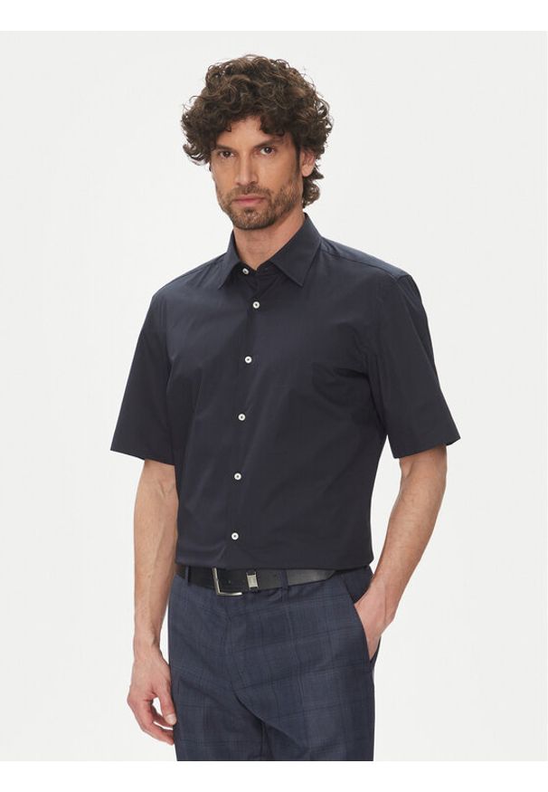 BOSS Koszula H-Joe 50539774 Granatowy Regular Fit. Kolor: niebieski. Materiał: bawełna