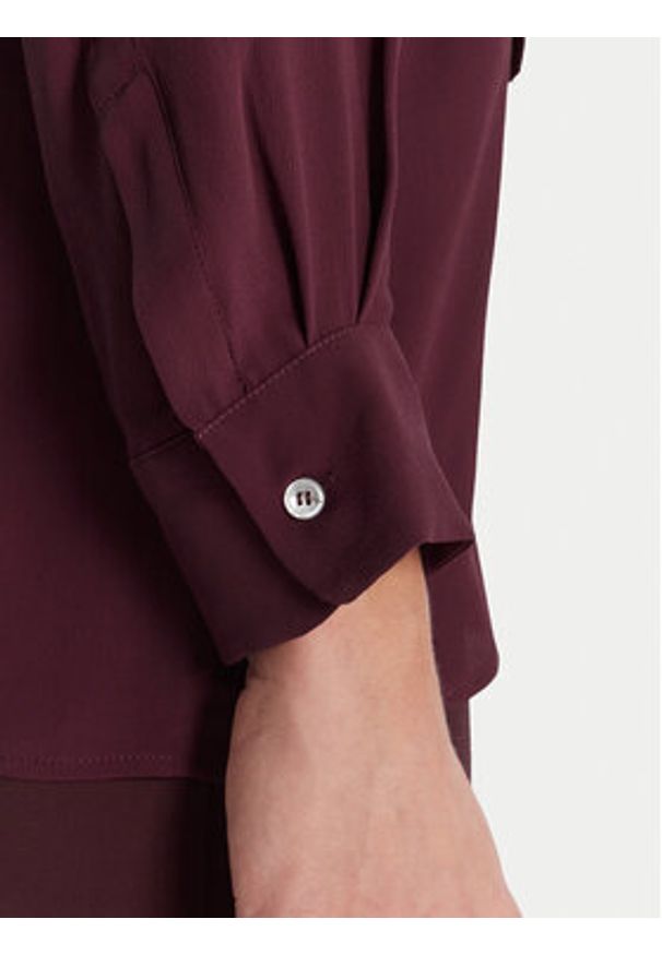 Marella Koszula Cabiria 2523116071 Bordowy Regular Fit. Kolor: czerwony. Materiał: acetat