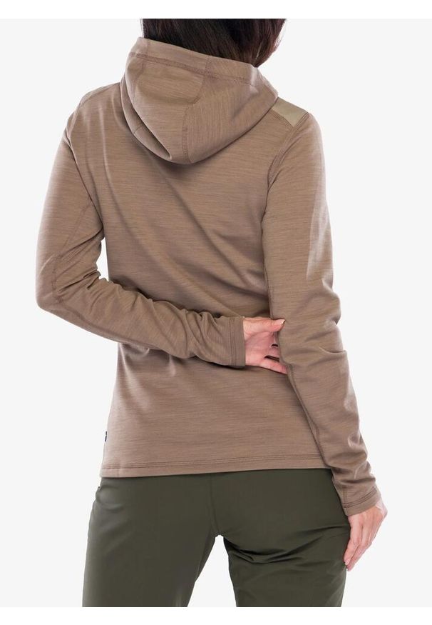 Fjällräven - Bluza rozpinana damska Fjallraven Keb Fleece Hoodie. Kolor: brązowy