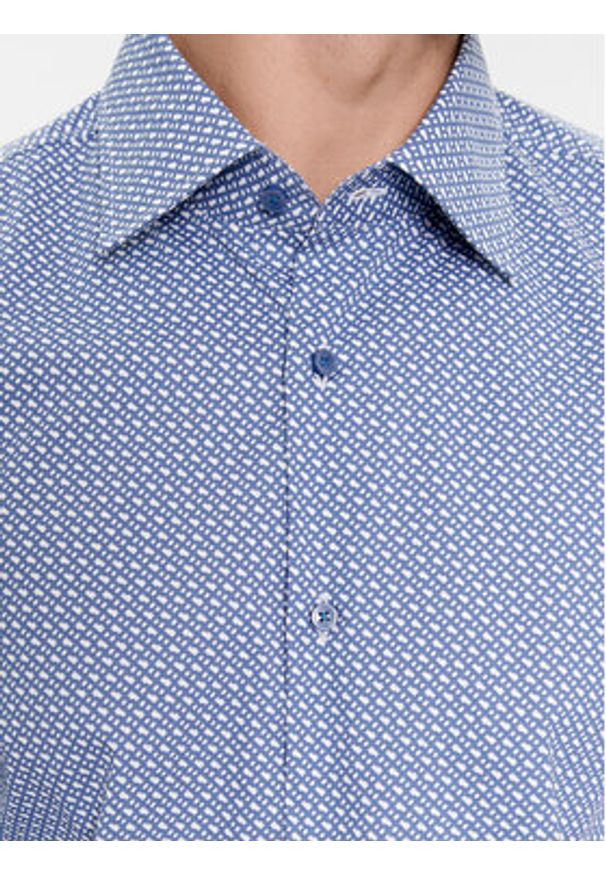 BOSS - Boss Koszula H-Hank-Kent-C1-214 50478620 Niebieski Slim Fit. Typ kołnierza: kołnierzyk klasyczny. Kolor: niebieski. Materiał: bawełna