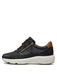 Clarks Sneakersy Tivoli Zip 26176648 Czarny. Kolor: czarny. Materiał: skóra #5
