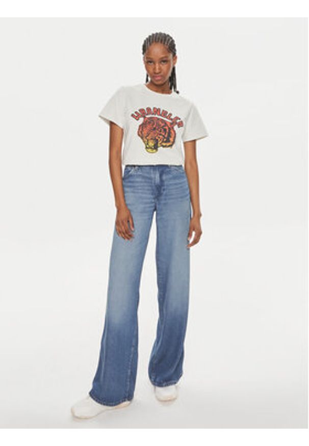 Wrangler T-Shirt 112350282 Biały Regular Fit. Kolor: biały. Materiał: bawełna