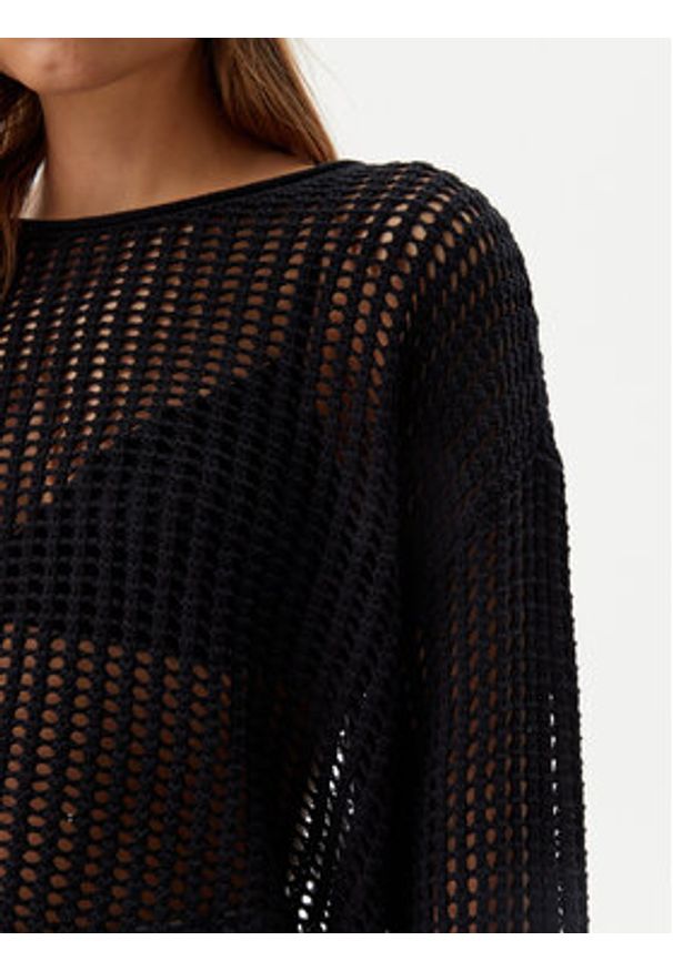 Vans Sweter Mila VN000M9H Czarny Loose Fit. Kolor: czarny. Materiał: bawełna