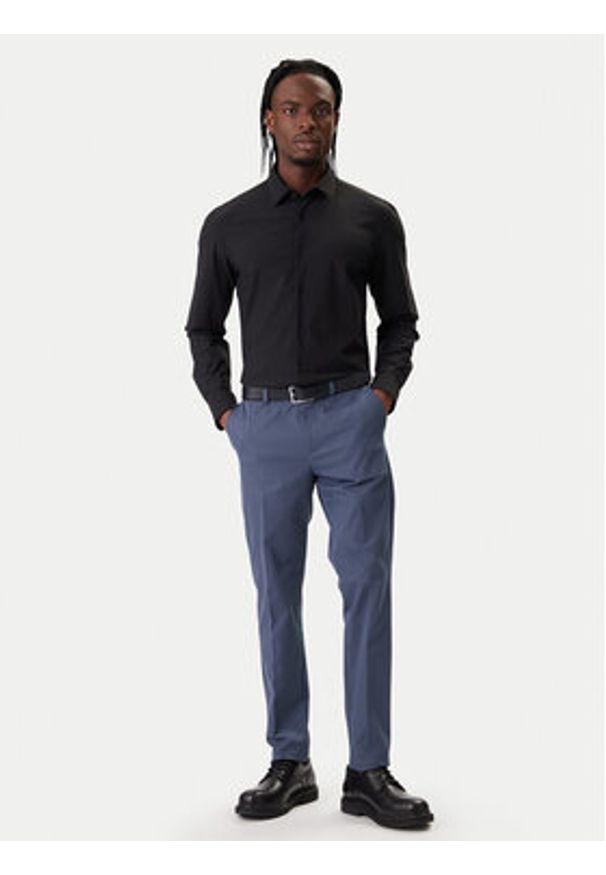 BOSS Koszula P-Hank 50555747 Czarny Slim Fit. Kolor: czarny. Materiał: syntetyk