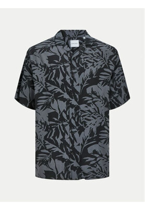 Jack & Jones - Jack&Jones Koszula Monochrome Resort 12249210 Szary Relaxed Fit. Kolor: szary. Materiał: wiskoza