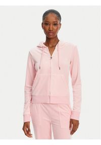 Juicy Couture Bluza Robertson JCAP176 Różowy Slim Fit. Kolor: różowy. Materiał: syntetyk