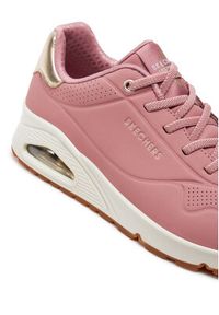 skechers - Skechers Sneakersy 155196/ROS Różowy. Kolor: różowy. Materiał: skóra