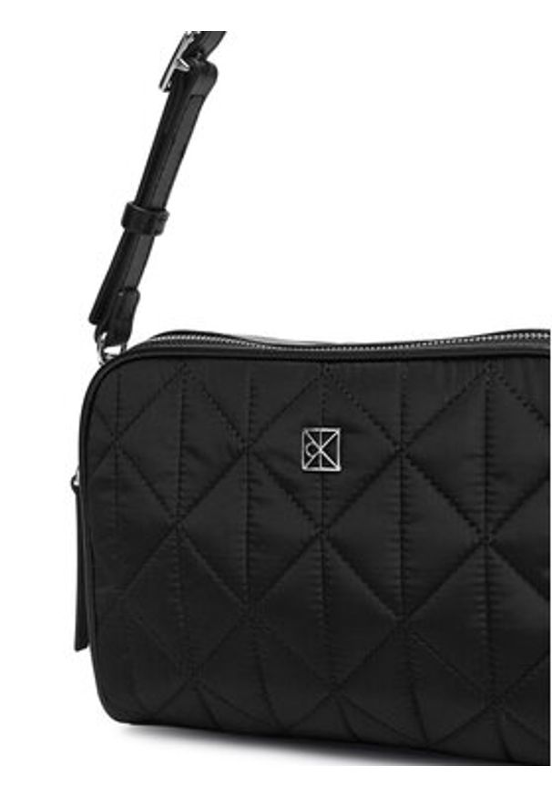 Calvin Klein Torebka Emblem Aop Jacquard Bucket LV04F3648G Czarny. Kolor: czarny