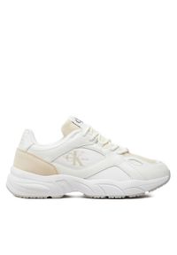 Calvin Klein Jeans Sneakersy Retro Tennis Low Lace Mix Ml YW0YW01528 Biały. Kolor: biały