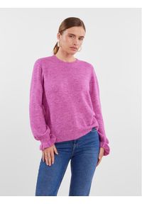 YAS Sweter 26030706 Różowy Regular Fit. Kolor: różowy. Materiał: syntetyk #1