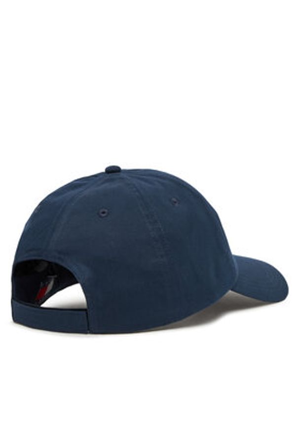 Tommy Jeans Czapka z daszkiem Logo 6 Panel Cap AW0AW16868 Granatowy. Kolor: niebieski. Materiał: bawełna, materiał