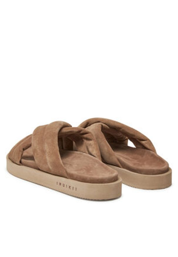 Inuikii Klapki Suede Crossed 50102-500 Beżowy. Kolor: beżowy. Materiał: skóra, zamsz