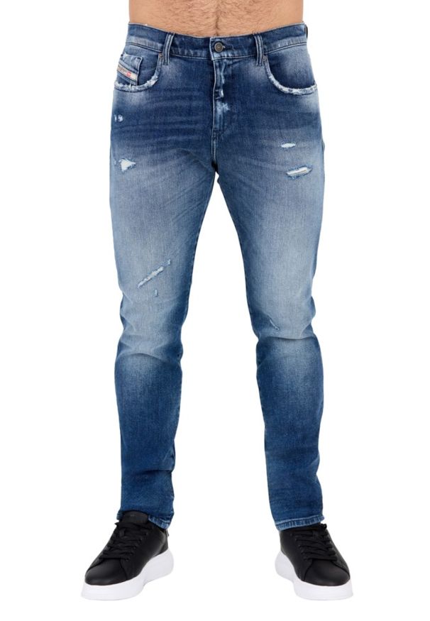 Diesel - DIESEL Niebieskie męskie jeansy 2019 D-STRUKT, Rozmiar 36/32. Okazja: na co dzień. Kolor: niebieski. Styl: casual, klasyczny