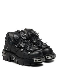 NEW ROCK Sneakersy M-110-S1 Czarny. Kolor: czarny. Materiał: skóra #7