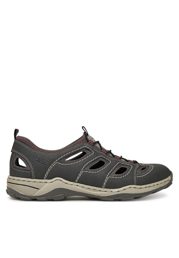 Półbuty Rieker. Kolor: szary