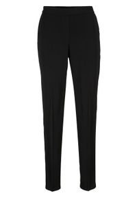 Spodnie z delikatnie lejącego materiału, długie bonprix czarny. Kolor: czarny. Materiał: materiał. Długość: długie #1