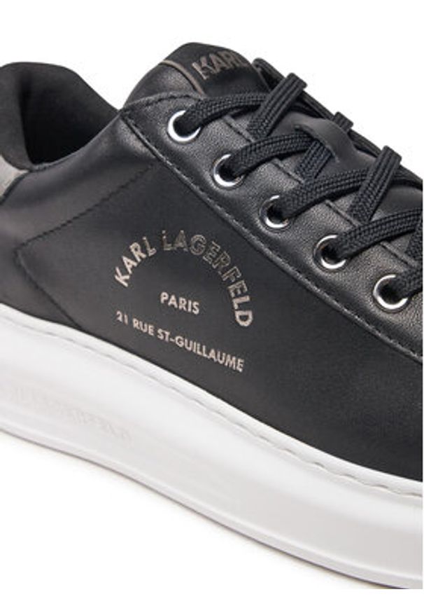 Karl Lagerfeld - KARL LAGERFELD Sneakersy KL62538K Czarny. Kolor: czarny. Materiał: skóra