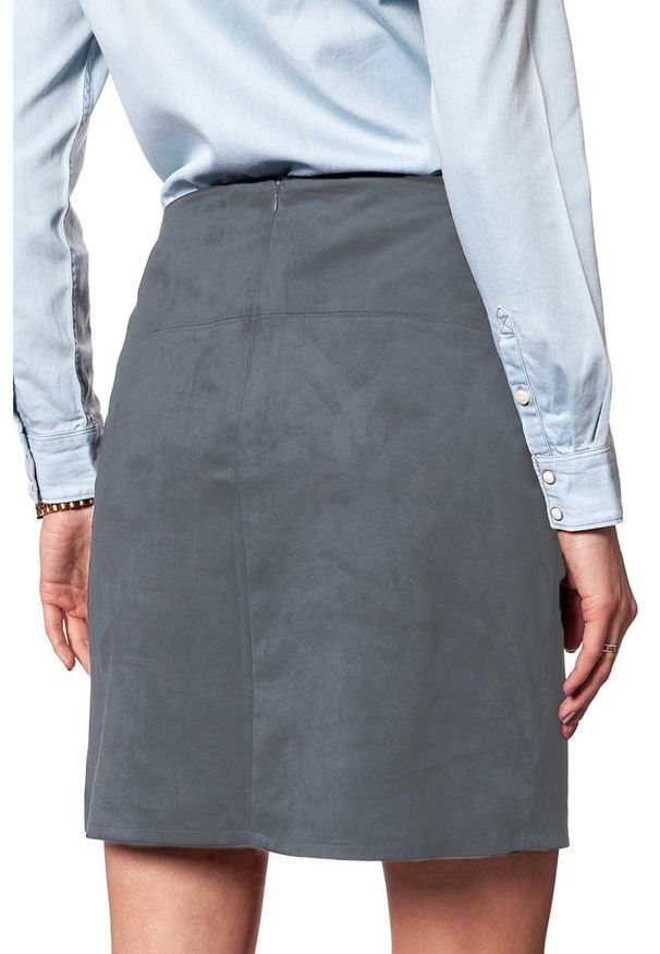 Tom Tailor - DAMSKA SPÓDNICA TOM TAILOR FAKE VELOUR LEATHER SKIRT