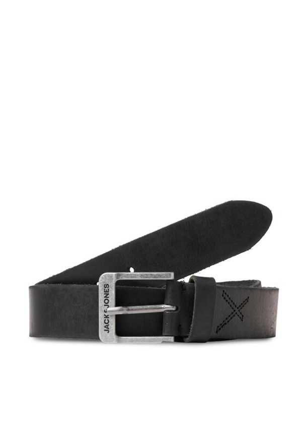 Jack & Jones - Jack&Jones Pasek Męski 12228996 Czarny. Kolor: czarny. Materiał: skóra