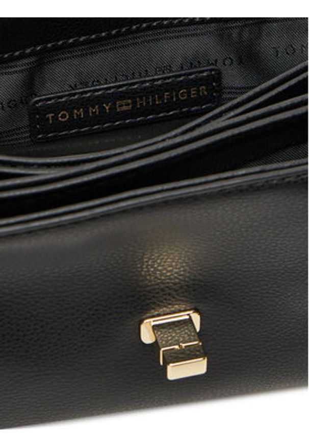 TOMMY HILFIGER - Tommy Hilfiger Torebka Th Modern Mini Crossover AW0AW17462 Czarny. Kolor: czarny. Materiał: skórzane