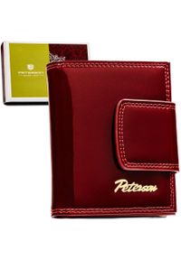 Portfel damski Peterson PTN BC-42329 czerwony. Kolor: czerwony. Materiał: skóra, lakier