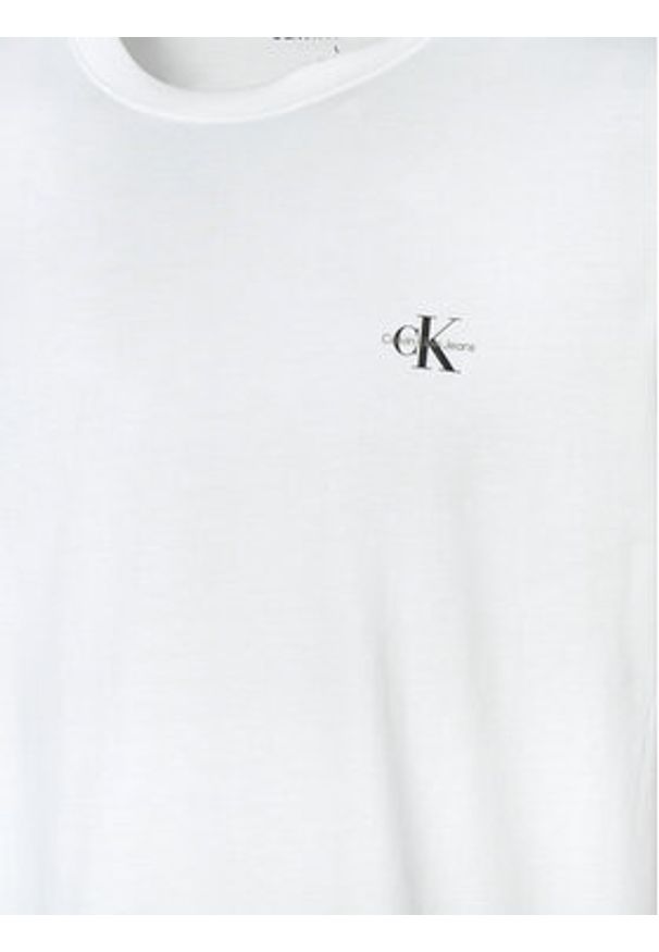 Calvin Klein Jeans Komplet t-shirtów Monologo J30J320199 Biały Regular Fit. Kolor: biały. Materiał: bawełna