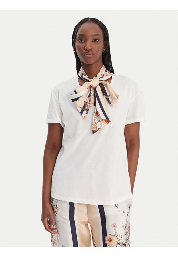 Liu Jo T-Shirt WA6189 J6308 Biały Regular Fit. Kolor: biały. Materiał: bawełna