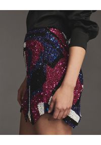 RETROFETE - Asymetryczna spódnica z cekinami Naomi. Kolor: niebieski. Typ sukienki: asymetryczne. Długość: mini #7