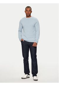 Jack & Jones - Jack&Jones Sweter 12157321 Błękitny Regular Fit. Kolor: niebieski. Materiał: bawełna