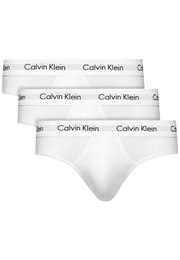Calvin Klein Underwear Komplet 3 par slipów 0000U2661G Biały. Kolor: biały. Materiał: bawełna