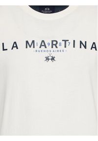 La Martina T-Shirt WMR005 JS206 Biały Regular Fit. Kolor: biały. Materiał: bawełna #3